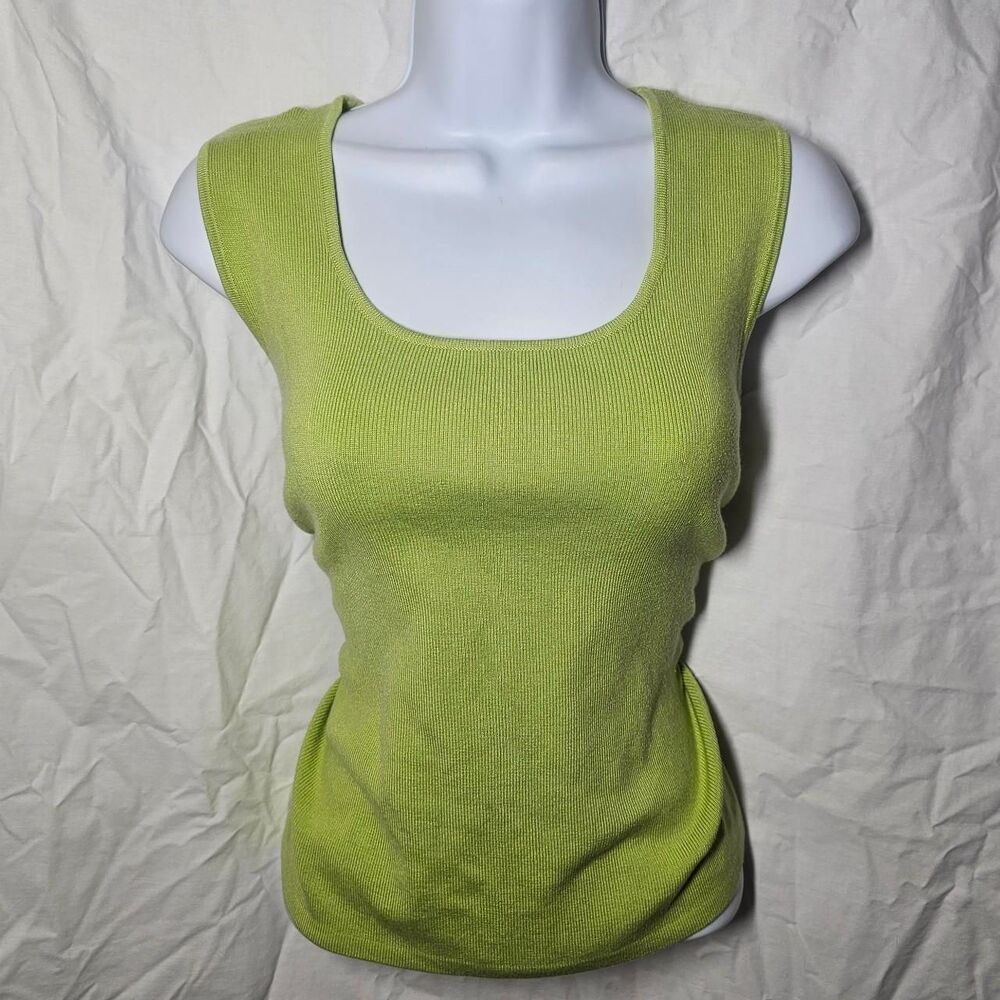 Vintage y2k 90s green sleeveless sweater vest top